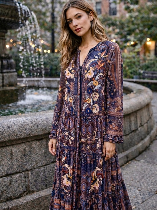 Johnny Was Dresses & Skirts - Johnny Was | Floral Bohemian Maxi Dress